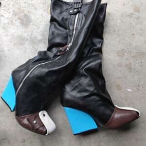 Stylish Black and Blue Women's Boots